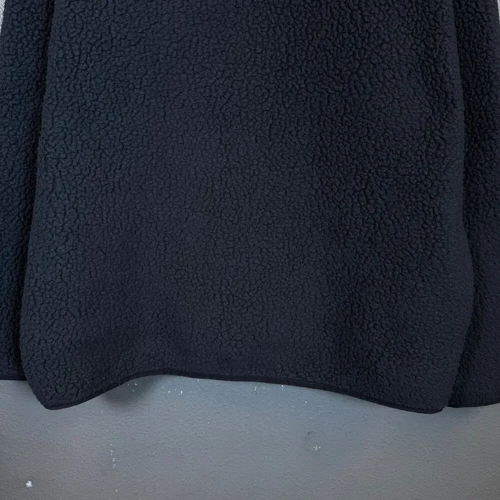J. Crew XL men’s navy blue fleece sherpa hoodie hooded jacket outdoor hiking